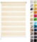Rettika Doppelrollo ohne Bohren, klemmfix - Beige, Breite: 70cm, Höhe 120 - Rollos für Fenster ohne Bohren, Fenster rollos für innen, Duo Rollo