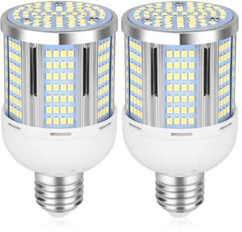 ELIVERN 2 Pack 200W Equivalent Led Corn Light Bulb, 3000 Lumen 5000K Daylight White 30W LED Corn Lamp, E26/E27 Base LED Light Bulb for Home Garden Garage Backyard Street Office Household