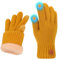 Risipu Winterhandschuhe für Damen Thermo-Touchscreen-Handschuhe mit Fleecefutter weiche warme Strickhandschuhe für Laufen Skifahren (Gelb, M)