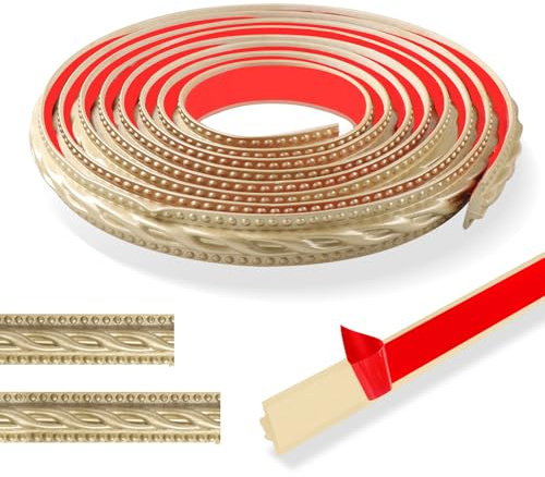 Papier peint flexible 3D 300 cm Motif vintage Bordure imperméable autocollante Idéal pour porte, armoire et décoration d'intérieur