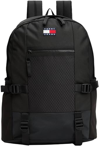Tommy Jeans Herren Rucksack Archive Groß, Schwarz (Black), Einheitsgröße