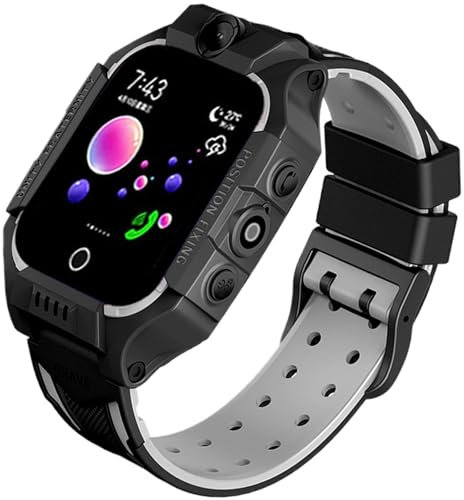 ILESTDG Montre GPS pour Enfant avec Fonction D'Alertes -Havenbridges, Smartwatch D'Appel Et Localisation pour Enfants (Noir)