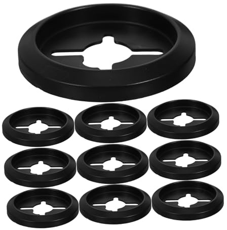 IMIKEYA 10pcs Gas Stove Knob Base Replacement Rotary Knobs for Kitchen Cooktop Oven Grill Heat Resistant Electroplated Design Easy DIY Installation