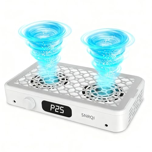 Aspirapolvere per Unghie Professionale 120W, Aspiratore per Unghie da 7000RPM con Carta da Filtro, Doppia Potenza di aspirazione, Regolabile, Potente Aspiratore Unghie per Salone e casa