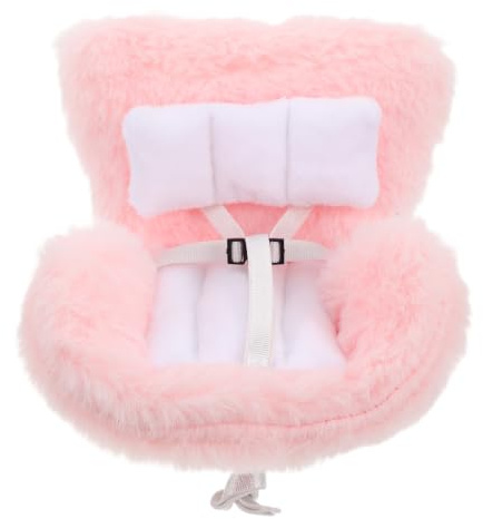 WRITWAA Mini siège Auto pour poupée à Fixer sur la Grille d'aération - Coussin en Peluche Douce avec Sangle de sécurité pour collectionneurs de Figurines - Décoration pour l'intérieur