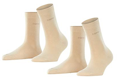 ESPRIT donna Uni 2-Pack calzini cotone traspirante