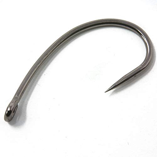 Phoxinus Curve Shank Carp Hooks, 50 Pack, Barbless, Size 8. Fishing hooks ideal for hair rigs etc. Tackle, equipment, accessories