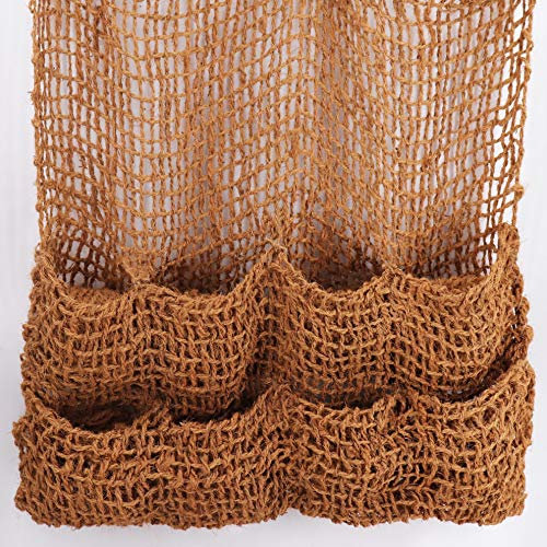 Aquagart 6 Kokos Pﬂanztaschen Kokosmatte Teich Ufermatte Böschungstasche Böschungsmatte Teich Pﬂanzmatte 100 x 100 cm quadratisch mit 8 Teichtaschen 700 g Außenbereich