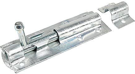 TIMCO Straight Tower Bolt - Hot Dipped Galvanised - 4 - Great for securing Flush Fitting Gates and shed Doors in a Closed Position, Adding Increased Security - One Bolt in a Pack.
