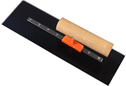 Grafken Concrete Finishing Tools, Concrete Trowel, Self-Leveling Toothed Spatula, Floor Paint Trowel with Toothed Mud Trowel Pusher Plastering Knife Toothed Mud Plate Flat Scraper