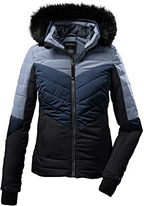 killtec Damen Steppjacke/Skijacke mit abzippbarer Kapuze und Schneefang KSW 250 WMN SKI QLTD JCKT, hell stahlblau, 36, 37577-000