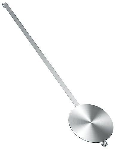 NiHome Quartz Wall Clock Pendulum Replacement - Aluminum Traditional Mechanical Clock, Retro High Gloss Pendulum (Silver)
