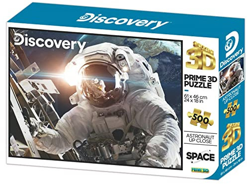 PRIME 3D | Discovery - Astronaut | 3D Lenticular Jigsaw Puzzle | 61cm x 46cm - 500 pcs | Games & Puzzles | Ages 6+