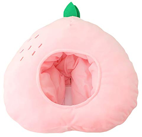 Abaodam Costume Cap - Pink Plush Headwear for Children, Party-goers. Funny Fruits Party Hat, Prom, Carnival, Anniversary. Headpiece for Kids, Quirky Headgear
