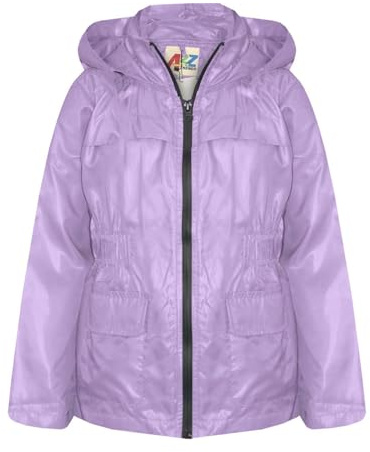 A2Z 4 Kids Ragazze Ragazzi Impermeabili Giacche Bambini Leggero - Raincoat Jacket 448 Lilac 11-12