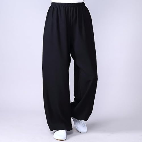 AahArya Kung Fu Hosen Tai Chi Und Wing Chun Herrenhose Damen Kampfsport Taiji Training Hose Qigong Shaolin Weite Beine Knickerbocker Jogginghose Freizeithose,C,XL