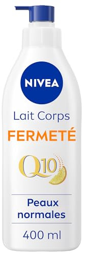 NIVEA Lait Corps Fermeté Q10 48H (1x 400ml) — Lait hydratant enrichi en Co-Enzyme Q10 & Vitamine C — Crème Hydratante raffermissante pour le corps pour peaux normales