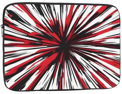 YYHWHJDE Explosion Burst Red Black Prints Protective Shockproof Portable Laptop Sleeve Case 17 inch for Men and Women Business Travel, and Office Daily Use
