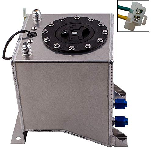 maXpeedingrods Universal aluminium 10 L/2,5 gallon bränslecellank med nivåsensor