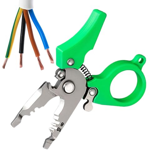 jamgeery Pelacable Profesional | Multifunción Mini con Cuchilla para Cables Eléctricos - Herramienta para Corte División Crimpado Enrollado Sujeción Cizallado Pelado,Recorte de Alambre con Precisión