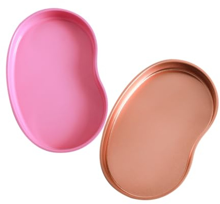 SMASOLO 2 piezas Bandejas Organizadoras de Acero Inoxidable para Joyería y Herramientas de Manicura de Rosa Melocotón y Dorado Champán Bandejas Multifuncionales para Escritorio y