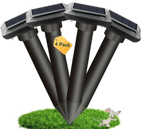Répulsifs solaires Anti- Répulsif à ultrasons - Répulsif Solaire Contre Les Taupes- Répulsif Contre Les Taupes - Répulsif Contre Les campagnols