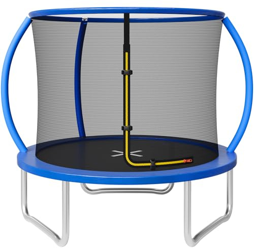JUMMICO Trampolino da Giardino con Rete di Protezione per Bambini, 183/220/290/360 cm (Ø) con Scala, Trampolino Elastico Sicuro per Esterno