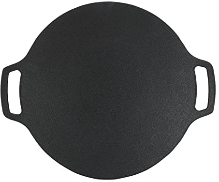 Culnflun koreansk grillpanna, tunn 6-lagers bakplåt med non-stick beläggning, 14,2 tum rund BBQ-grill för induktionsgasspis Elektrisk spishäll inomhus- eller utomhusgrillning (33 cm)