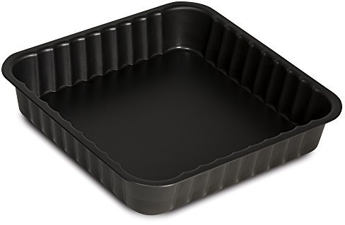 Guardini Gardenia, Moule carré 24 x 24 cm, Acier avec revêtement anti-adhérent, Couleur noire, Noir