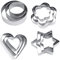 Lanzn 12 PCS Cookie Cutter Shapes Set, Biscuit Pastry Cutters Shapes Cake Cutter Mould Stainless Steel Biscuit Mould Fondant Cutters Heart Star Flower Round Baking Cutters Shapes for Cake Decorating