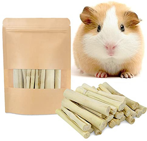 Barley Ears 300g Süße Bambus-Sticks Kaninchen Gerbil Hamster Kauspielzeug Haustier Guinea Ratte Gerbil Kleintiere Kauspielzeug für Zähne Kaninchen Lange