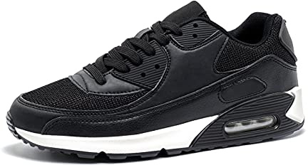 Scarpe da Ginnastica Donna Sportive Scarpe da Corsa Uomo Sneakers Scarpe Tennis Fitness Basse Running Scarpe da Allenamento Leggero Nere EU42