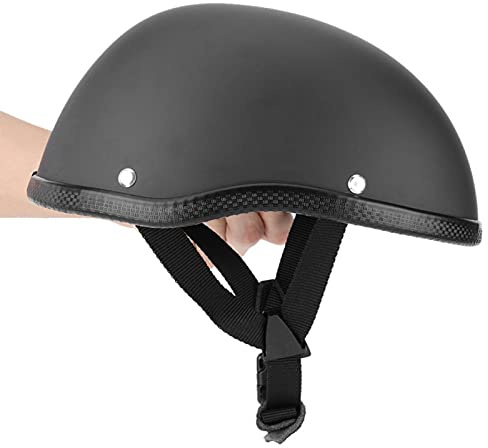 Retro motorcykel hjälm, halv ansikte hjälm, motorcykel halv ansikte hjälm, motorcykel hjälm utsökta män retro halv ansikte hjälm matt svart för de flesta motorcyklar