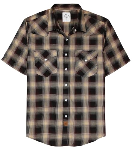 Dubinik® Fibra De Bambú Camisas Manga Corta Hombre Boton Presion Vintage Western Ligera Verano Camisa Manga Corta Hombre
