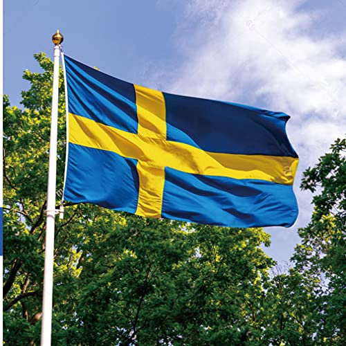 Schweden Flagge, Polyester, große Größe, Banner, Schweden, Weltmeisterschaft Fans, Heimdekoration, Außendekoration, 90 x 150 cm, World Cup Sweden Flag