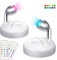 Bonlux Battery Spotlights Indoor with Remote Control,Wireless LED Spot Light,2 Pack Mini RGB Picture Light Dimmer Timer Lights with 13 Light Colors for Cabinet Art Display Party Painting Statue