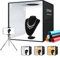 OBEST Photo Studio Light Box,16 x 16 Photo Box with Lights Portable Folding Light Box Photography with PVC Backdrops for Product Photography with 160 LED Lights