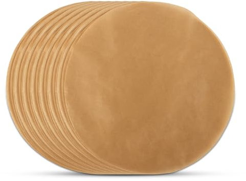 WOPPLXY 200 Stück Backpapier Rund Braun, Antihaft Backpapier Rund 30 cm, Backpäpier zuschnitte Hitzebeständig für BBQ und Backen