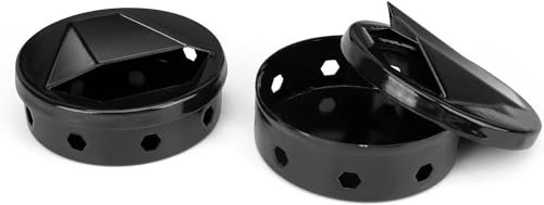 Onlyfire Mini Caja para Ahumar, Smoker Box para Barbacoa de Carbón y Gas, Negro,2 Piezas