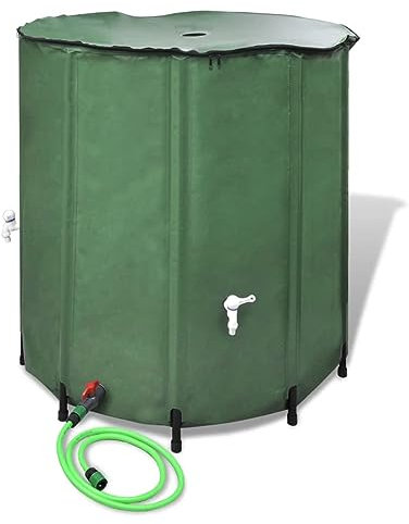 LAPOOH Serbatoio per Acqua della Pioggia Pieghevole 250 L,Bidone per la Raccolta dell'Acqua Piovana,Serbatoio Cisterna Raccolta Acqua-41223