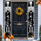 2 Piezas Pancarta de Halloween para Puerta - Cartel de Bienvenida y Truco o Trato - Decoración para Interiores y Exteriores, Jardín, Patio de Casa
