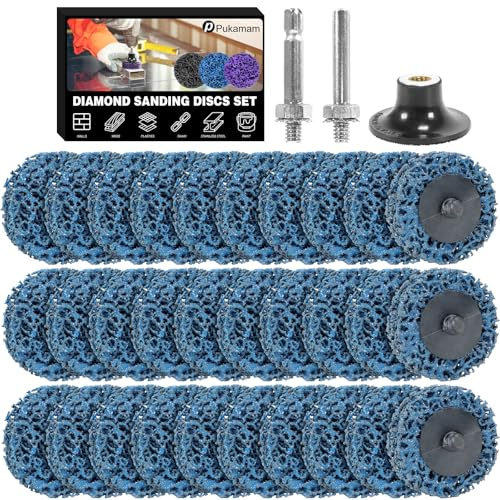 30 piezas Discos de Limpieza, Disco de Lijado CSD de 50 mm, Disco de Decapado para Eliminar Óxido y Pintura Azul