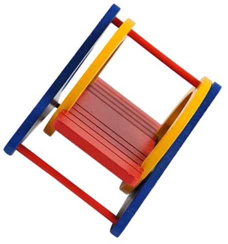 UTHCLO Balançoire pour Hamster en Bois Colorée Créatif et Amusant pour Petits Animaux Favorisant L'Hygiène Dentaire et Stimulant L'Instinct Naturel de Mastication Couleur Aléatoire
