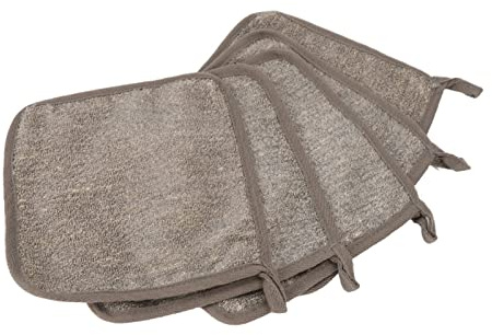 Ensemble de 5 gants de toilette exfoliants, gommage corporel pour le visage et le corps, chiffon de bain de massage avec fibre de charbon de bambou, serviette de douche exfoliante