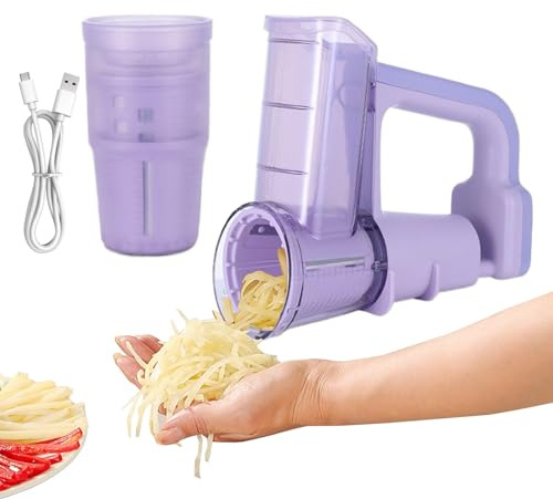Hachoir Alimentaire - Appareils De Cuisine Automatiques Rechargeables - Trancheuse Alimentaire Multifonction Hachoir À Légumes - Pour Hacher Trancher Pomme De Terre Oignon Ail Cuisine Restaurant