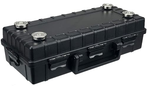 WDEC Magnetic Box, Hidden Safe Stash Box, Magnetic Stash Safe Box, Hidden Storage Box, Car underbody Stash/Storage Box, 4 Strong Neodymium Magnets, Waterproof, Valuables, Cash Stash Box