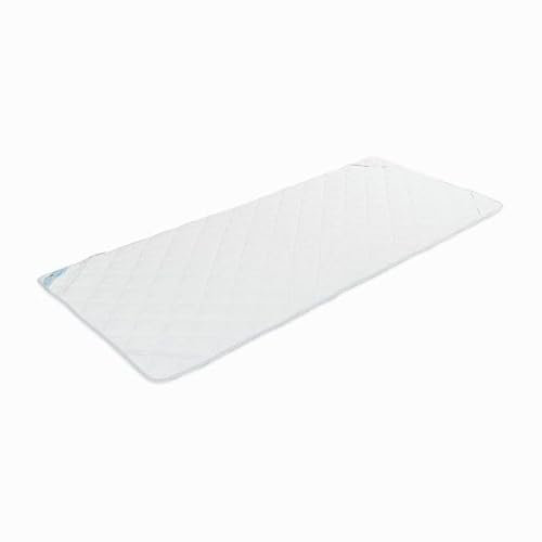 RIBECO Germany wärmende Matratzenauflage Top Cool – 2-in-1 ganzjährige Matratzenauflage – Winter Topper mit wärmender Flanell-Qualität und kühlender Microfaser, Made in Germany (90 x 190 cm)