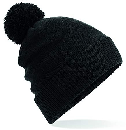 Beechfield Thermal Snowstar Beanie - Double Layer Knit - Black