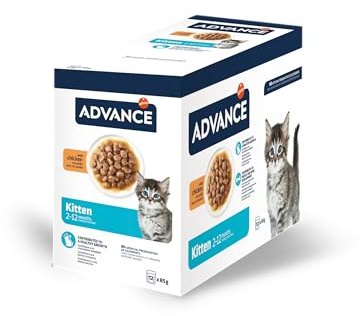Advance Comida Húmeda para Gatitos con Pollo, Multipack 12 x 85 g, Total 1.02 kg