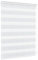 Jalousiescout Doppelrollo Klemmfix ohne Bohren & mit Bohren, 120x120cm Weiß Rollo Fensterrollo lichtdurchlässig & verdunkelnd，Sonnenschutzrollo Zebrarollo für Fenster & Türen